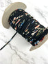 Black Floral Cloque Spaghetti Straps Trim Hollow Tube Tubular 10 yards  ATN01170